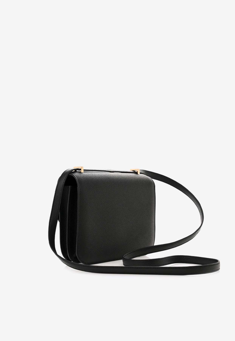 Hermès Constance 18 in Black Epsom Leather with Rose Gold Hardware