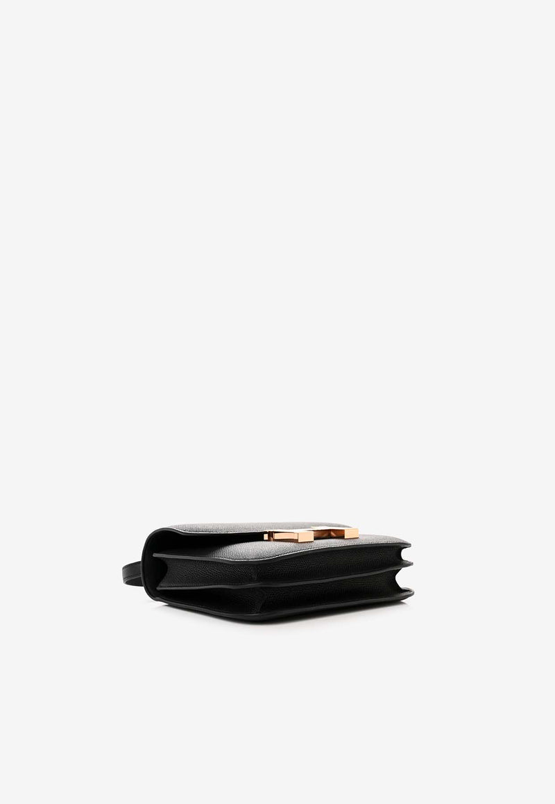 Hermès Constance 18 in Black Epsom Leather with Rose Gold Hardware