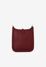 Hermès Mini Evelyne 16 in Rouge H Clemence Leather with Palladium Hardware