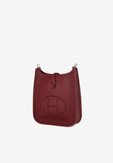 Hermès Mini Evelyne 16 in Rouge H Clemence Leather with Palladium Hardware