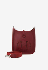 Hermès Mini Evelyne 16 in Rouge H Clemence Leather with Palladium Hardware
