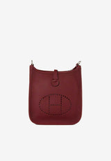 Hermès Mini Evelyne 16 in Rouge H Clemence Leather with Palladium Hardware