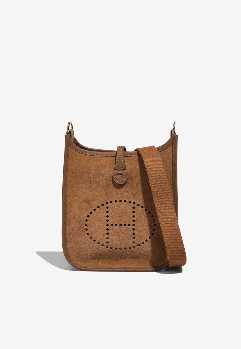 Hermès Evelyne Grizzly 16 in Alezan, Chamois and Gold Doblis Suede with Gold Hardware