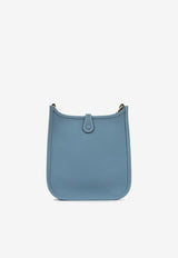 Hermès Mini Evelyne 16 in Bleu Jean Clemence Leather with Gold Hardware