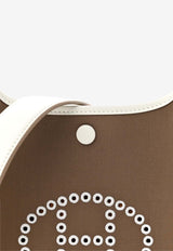 Hermès Mini Evelyne 16 Neo in Etoupe Toile and Swift Leather with Palladium Hardware