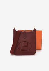 Hermès Mini Evelyne 16 Amazone in Rouge H Clemence Leather with Gold Hardware