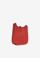 Hermès Mini Evelyne 16 in Vermillion Clemence Leather with Gold Hardware