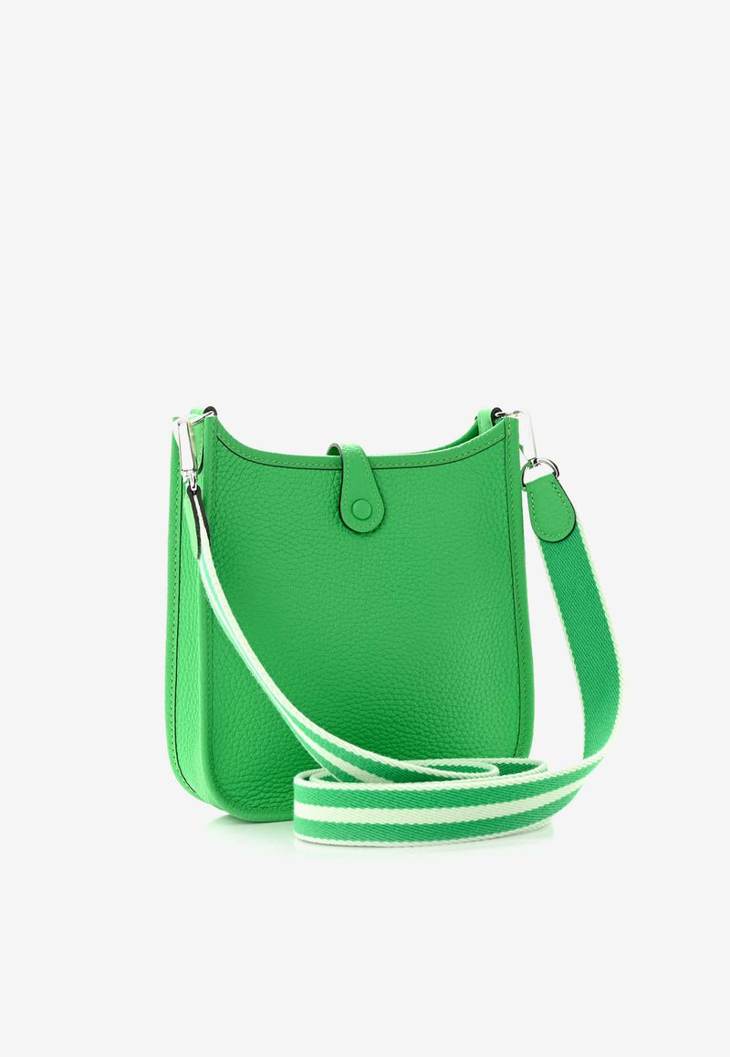 Hermès Mini Evelyne 16 Amazone in Vert Comics Clemence Leather with Palladium Hardware