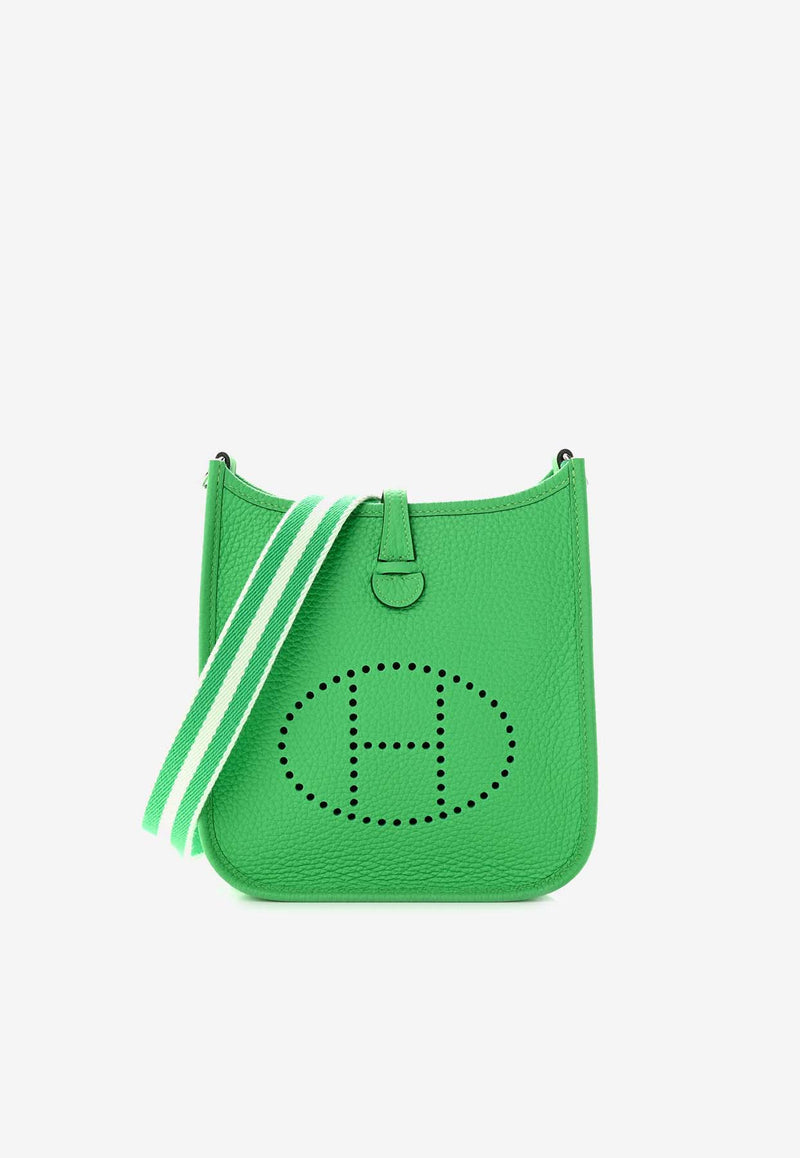 Hermès Mini Evelyne 16 Amazone in Vert Comics Clemence Leather with Palladium Hardware