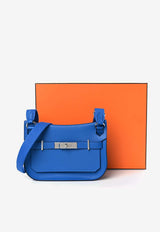 Hermès Mini Jypsiere in Bleu France Evercolor with Palladium Hardware