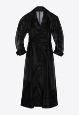 Dolce & Gabbana Semi-Sheer Belted Trench Coat Black F0D1OTFUMG9/O_DOLCE-N0000