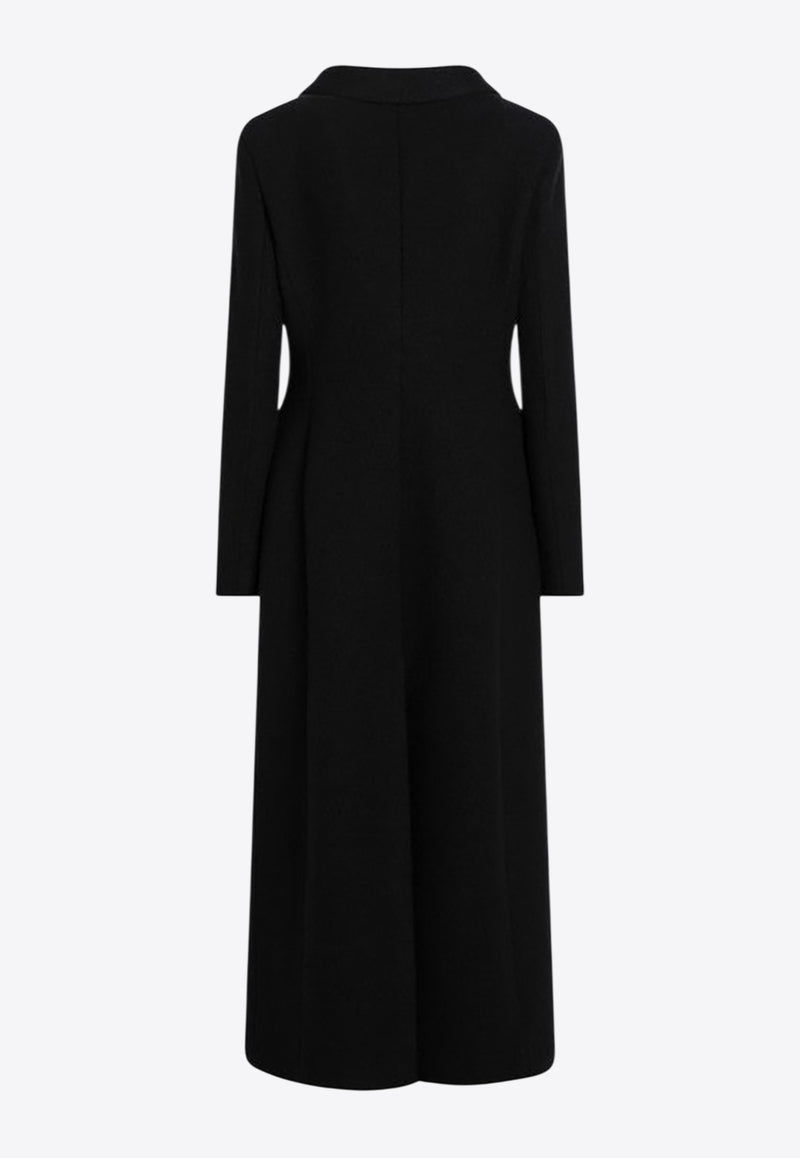 Dolce & Gabbana Double-Breasted Long Wool Coat Black F0W5KTHU2AX/R_DOLCE-N0000