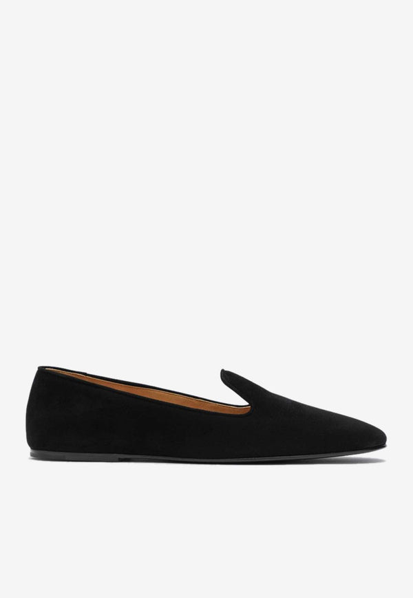 The Row Tippi Classic Suede Loafers Black F1511L21/O_THERO-BLK