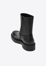 The Row Nobilis Leather Ankle Boots Black F1558L58/P_THERO-BLK