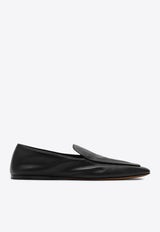 The Row Awar Grained Leather Loafers Black F1559L59/P_THERO-BLK