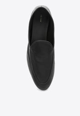 The Row Awar Grained Leather Loafers Black F1559L59/P_THERO-BLK