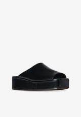 The Row Emi Flatform Leather Sandals Black F1597L604_THERO-BLK