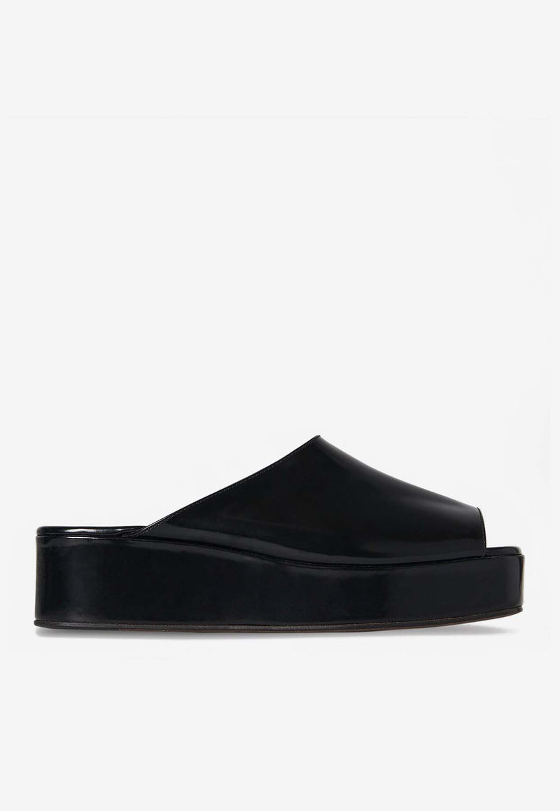 The Row Emi Flatform Leather Sandals Black F1597L604_THERO-BLK