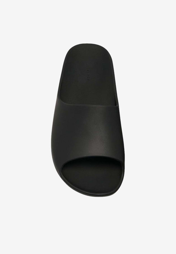 The Row Ama Rubber Slides Black F1657RC4/Q_THERO-BLK
