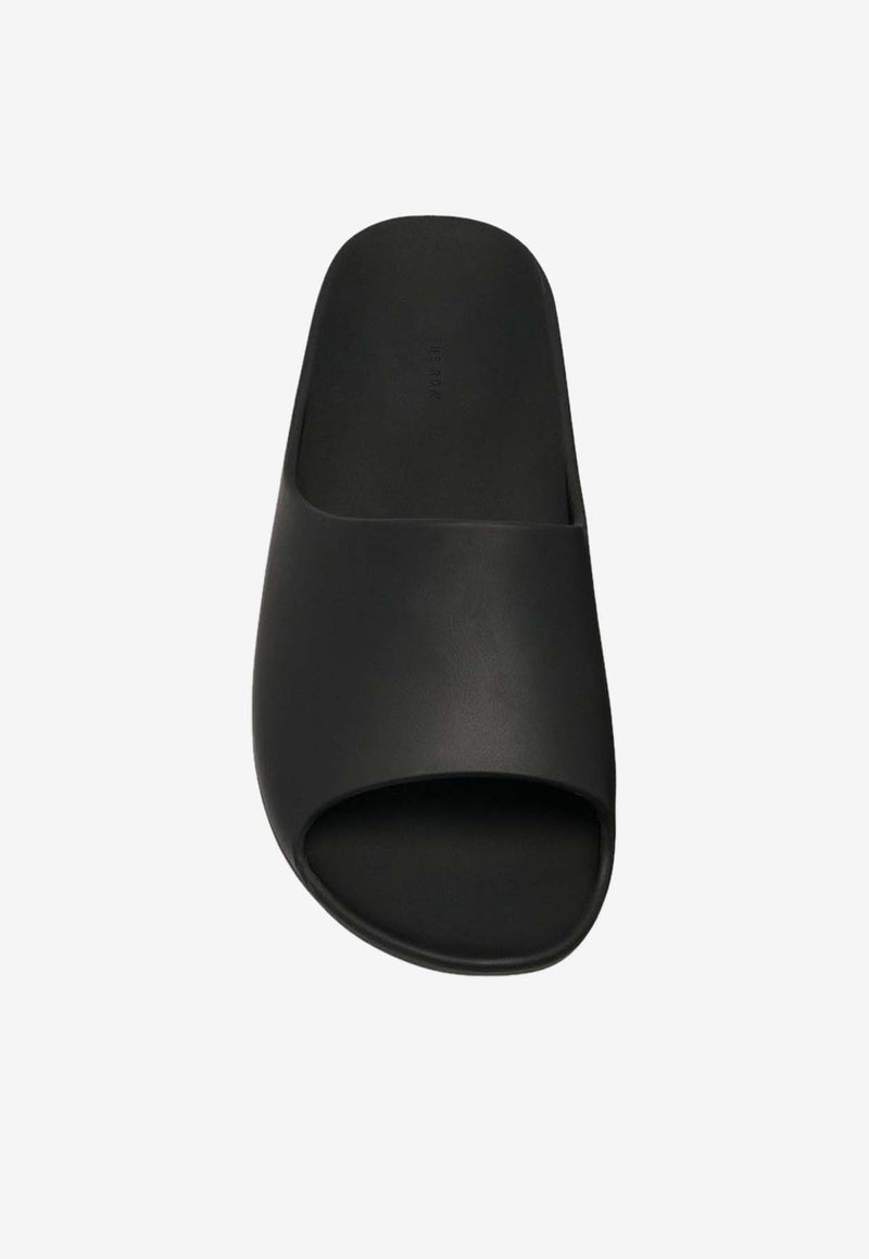 The Row Ama Rubber Slides Black F1657RC4/Q_THERO-BLK