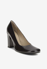 The Row Penelope 95 Shiny Leather Pumps  Black F1671L604/R_THERO-BLK