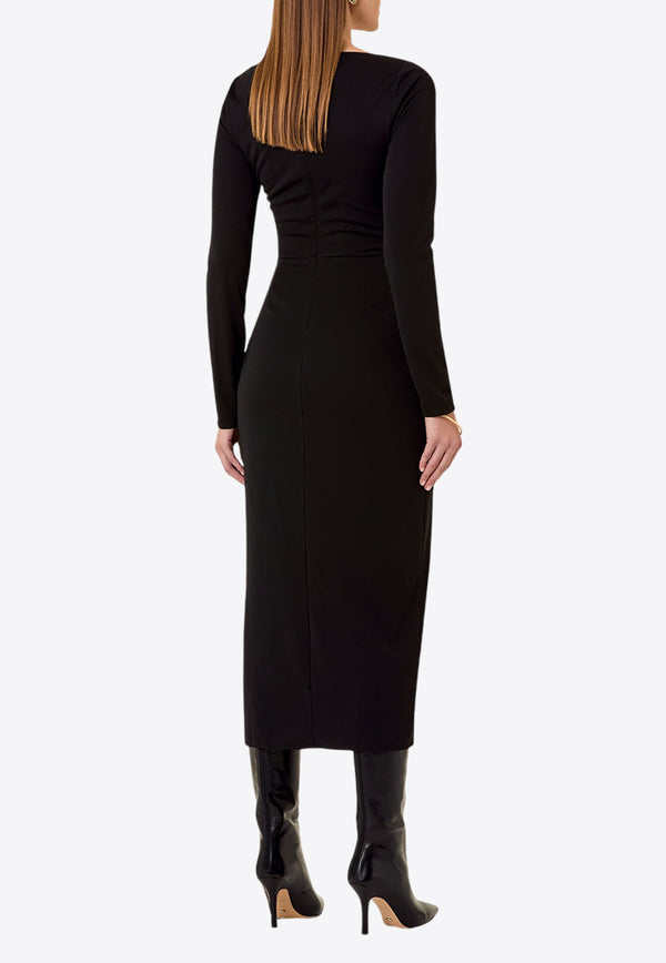 NICHOLAS Luca Fitted Midi Dress Black F24D2525PBBLACK