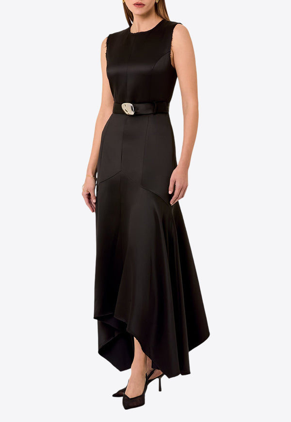 NICHOLAS Carla Satin Crepe Midi Dress Black F24D2573APBLACK