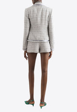 Dolce & Gabbana Single-Breasted Lamé Bouclé Jacket Gray F27DIT FQOAB S8100