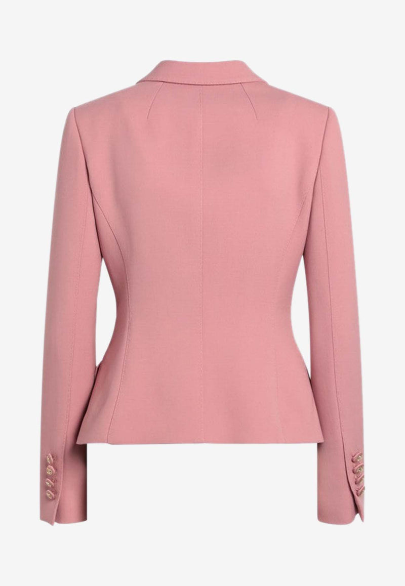 Dolce & Gabbana Single-Breasted Wool Blazer Pink F27DSTFU2L8/Q_DOLCE-F0473