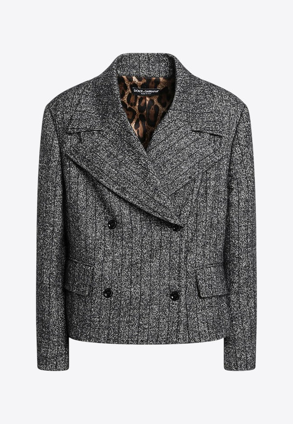Dolce & Gabbana Oversized Striped Blazer Gray F27FXTFRZAN/R_DOLCE-S8051