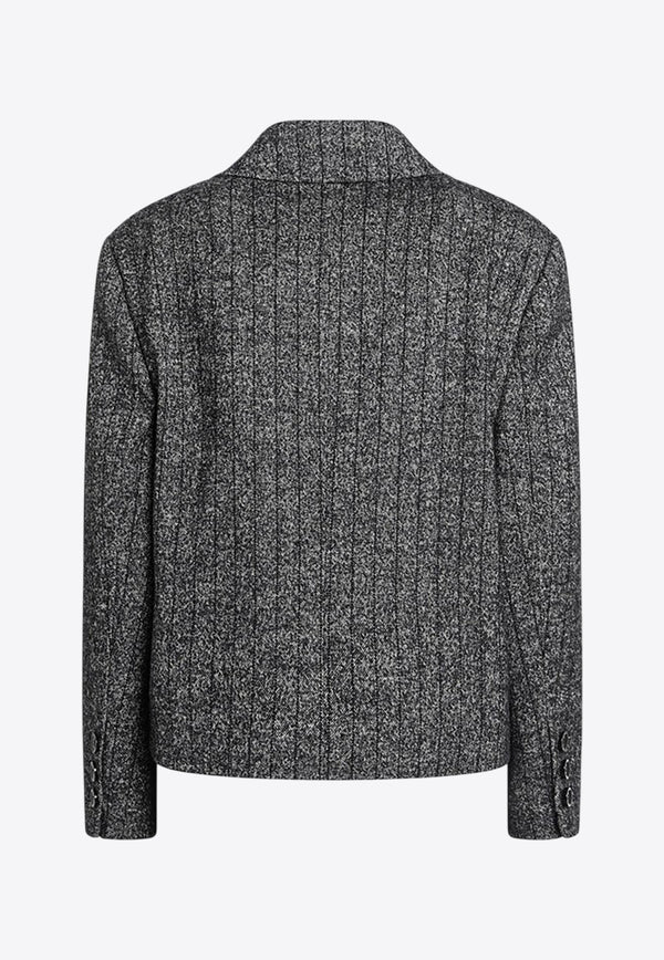 Dolce & Gabbana Oversized Striped Blazer Gray F27FXTFRZAN/R_DOLCE-S8051