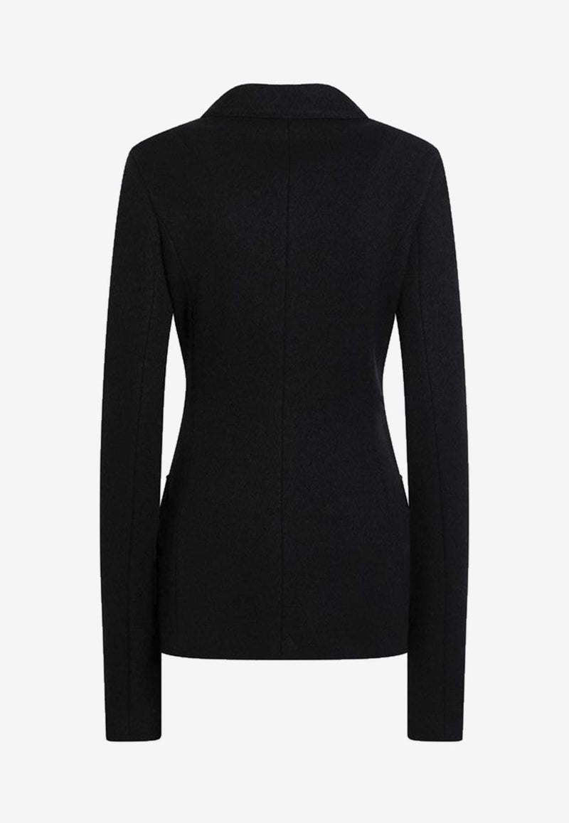 Dolce & Gabbana Double-Breasted Buttoned Blazer Black F27HDTHU2BB/R_DOLCE-N0000