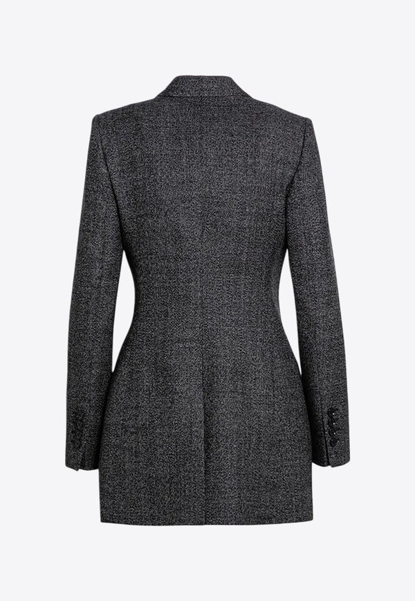 Dolce & Gabbana Double-Breasted Tweed Blazer Gray F29BITFM2G4/P_DOLCE-S8031