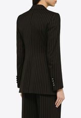 Dolce & Gabbana Single-Breasted Pinstriped Blazer in Wool F29QGTFRBDB/O_DOLCE-S8051