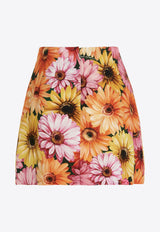 Dolce & Gabbana Floral Print Mini Skirt Multicolor F4B7RT FSIAF HV3BB