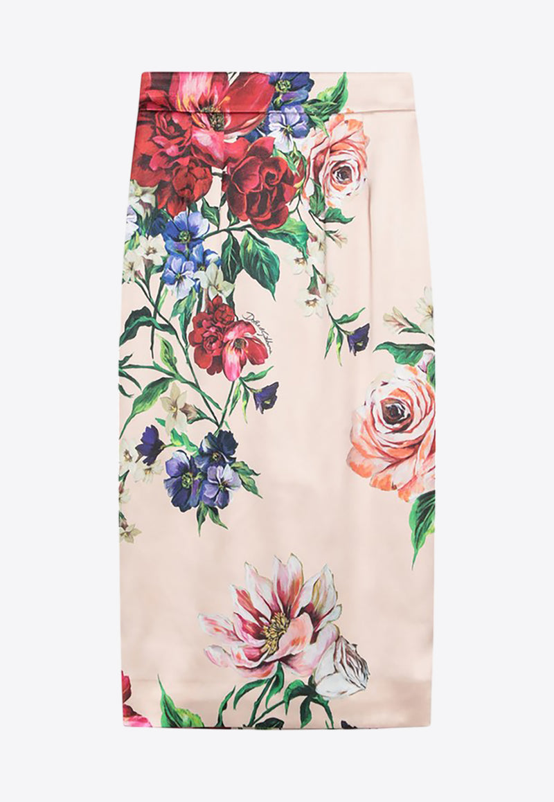 Dolce & Gabbana Floral Print Midi Skirt Multicolor F4BCATFSIB5/Q_DOLCE-H25PR