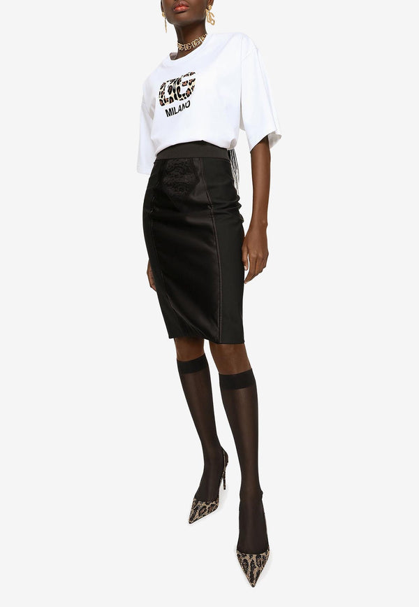 Dolce & Gabbana High-Waist Pencil Skirt Black F4BKDT GDM43 N0000