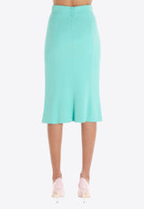 Dolce & Gabbana Pencil Midi Tailored Skirt Green F4BMQT FURDV V0234