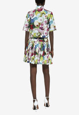 Dolce & Gabbana All-Over Floral-Patterned Flared Skirt F4CFAT HS5Q2 HA4YF Multicolor
