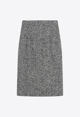 Dolce & Gabbana High-Waist Pencil Skirt in Wool-Blend Gray F4CJGTFMZAJ/R_DOLCE-S8030