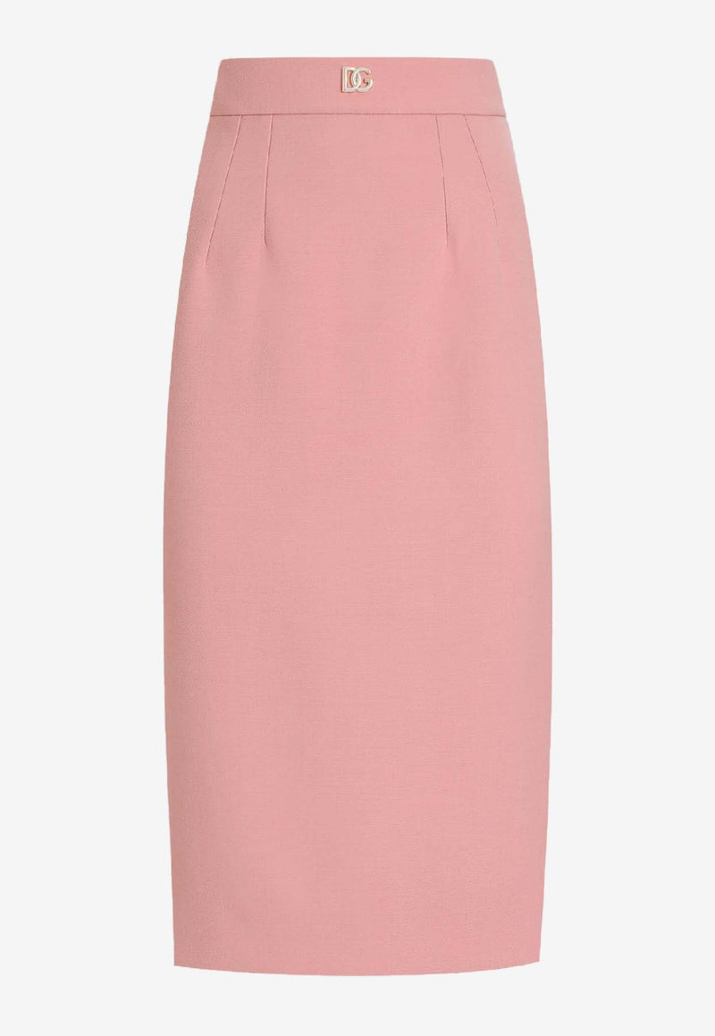 Dolce & Gabbana Wool Pencil Skirt  Pink F4CJGTFU2L8/Q_DOLCE-F0473