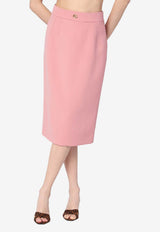 Dolce & Gabbana Wool Pencil Skirt  Pink F4CJGTFU2L8/Q_DOLCE-F0473