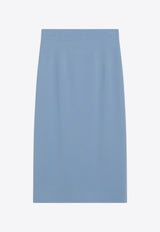 Dolce & Gabbana Stretch Cady Skirt  Light Blue F4CS8TFUAE5/S_DOLCE-B0276