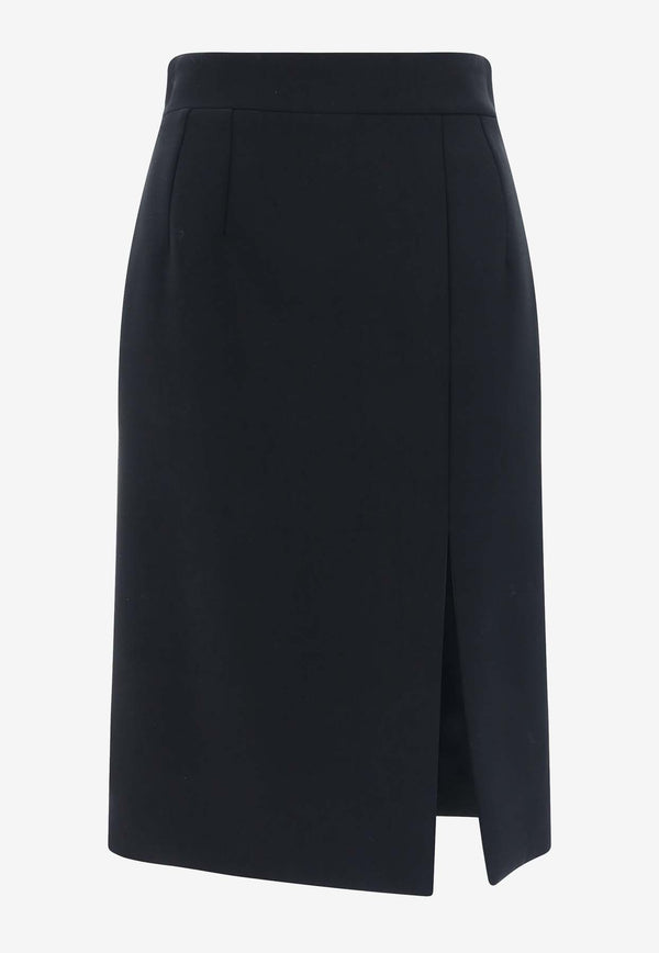 Skirts Wool-Blend Knee-Length Skirt F4CU7T FUBF1 N0000
