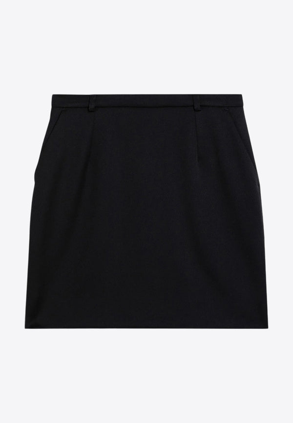 Dolce & Gabbana Essential Wool Mini Skirt Black F4CXBTFU28J/P_DOLCE-N0000