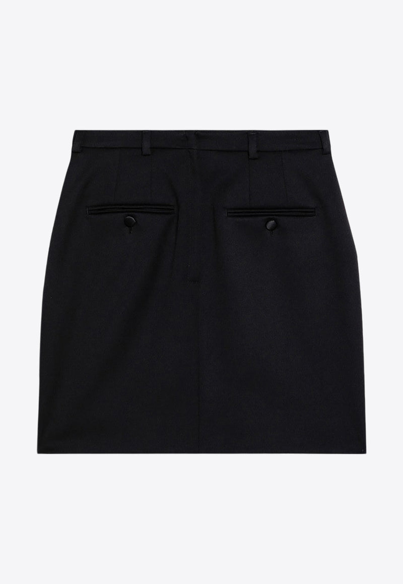 Dolce & Gabbana Essential Wool Mini Skirt Black F4CXBTFU28J/P_DOLCE-N0000