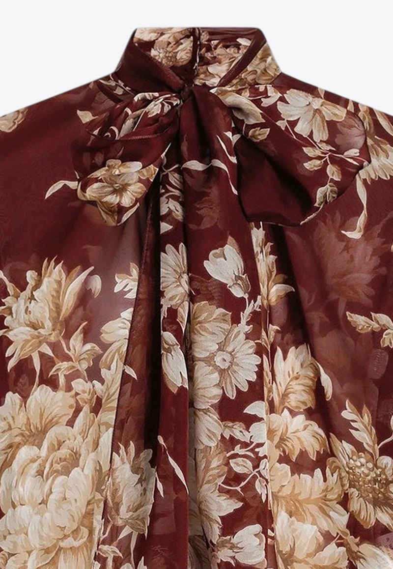 Dolce & Gabbana Rose Print Chiffon Blouse Multicolor F5R62TIS1ZO/R_DOLCE-HR4OX