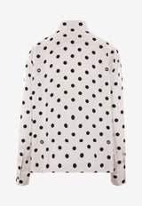 Dolce & Gabbana Polka Dot Print Silk Shirt F5S31T IS1VI HWZRN White