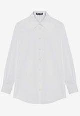 Dolce & Gabbana Long-Sleeved Poplin Shirt White F5S76TGDCOL/P_DOLCE-W0800