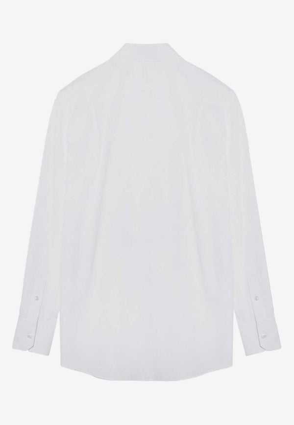 Dolce & Gabbana Long-Sleeved Poplin Shirt White F5S76TGDCOL/P_DOLCE-W0800